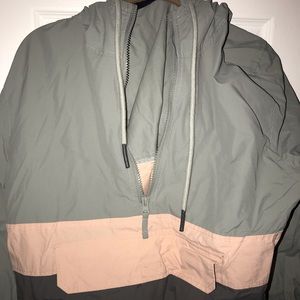 Blue/Gray Windbreaker Anorak Jacket